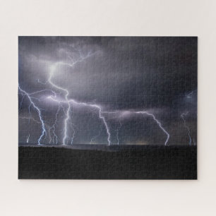 Lightning Storm over the Ocean, 520 Pieces Photo Jigsaw Puzzle