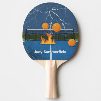 Lightning Storm Table Tennis, Fire and Thunder Ping Pong Paddle
