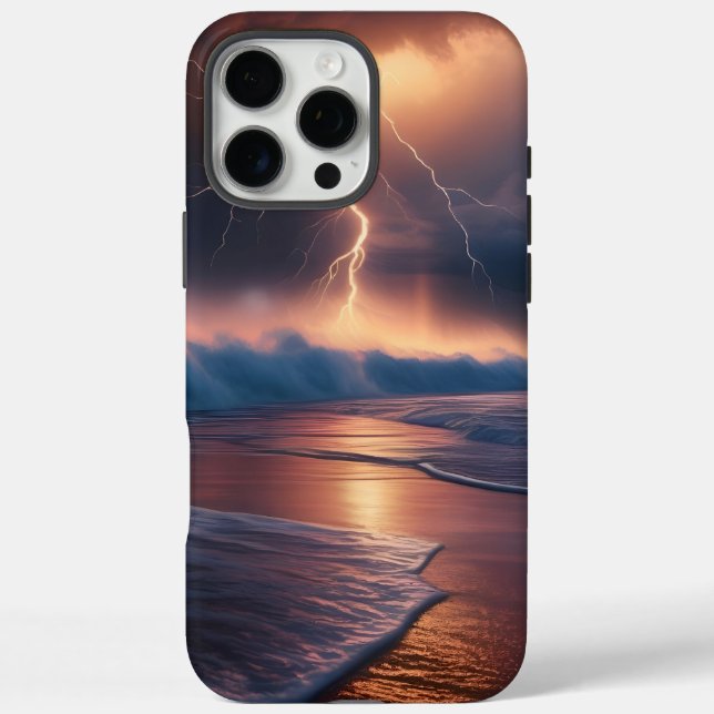 Lightning Strike Beach Two Case-Mate iPhone Case (Back)