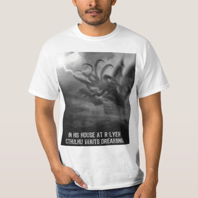 Lightning Strike Cthulhu T-Shirt (Front)