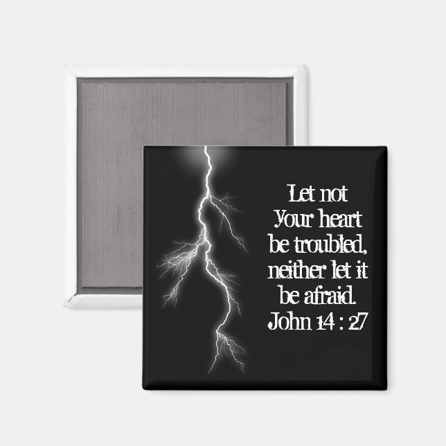 Lightning Strike, Dont be Afraid, Scripture Magnet (Front/Back)