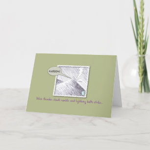 Lightning Strike Humourous Inspirational Card