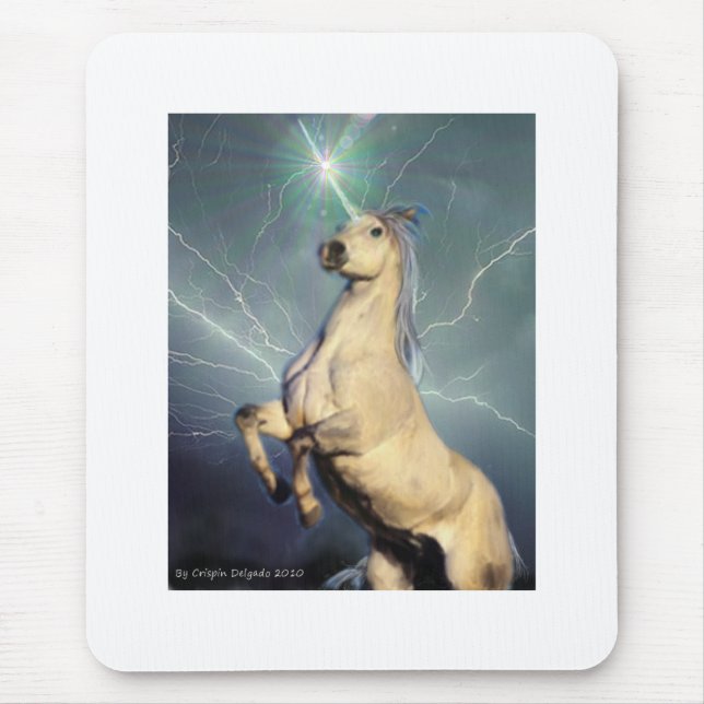 Lightning Strike Unicorn Mouse Pad (Front)