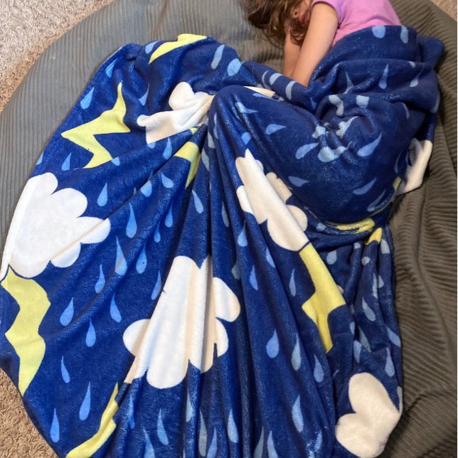 Lightning Strikes Thunderstorm Fleece Blanket (Creator Uploaded)
