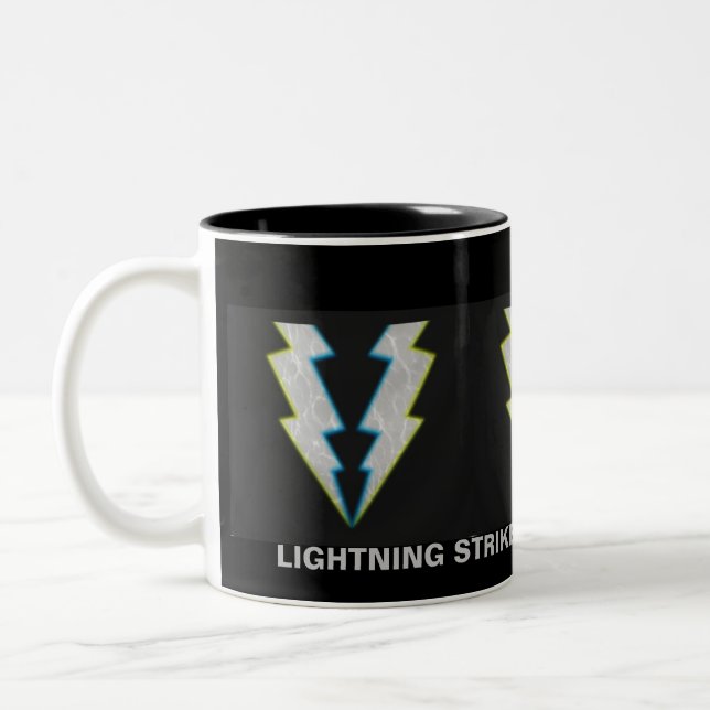 Lightning Strikes Two-Tone Coffee Mug (Left)