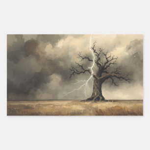 lightning striking tree paintings. 🌩️🌳 sticker