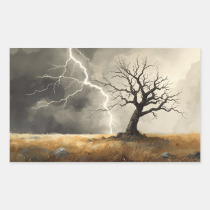 lightning striking tree paintings. 🌩️🌳 sticker
