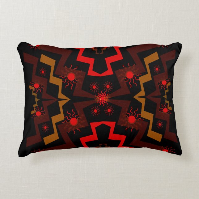 Lightning Suns Abstract Accent Pillow (Front)