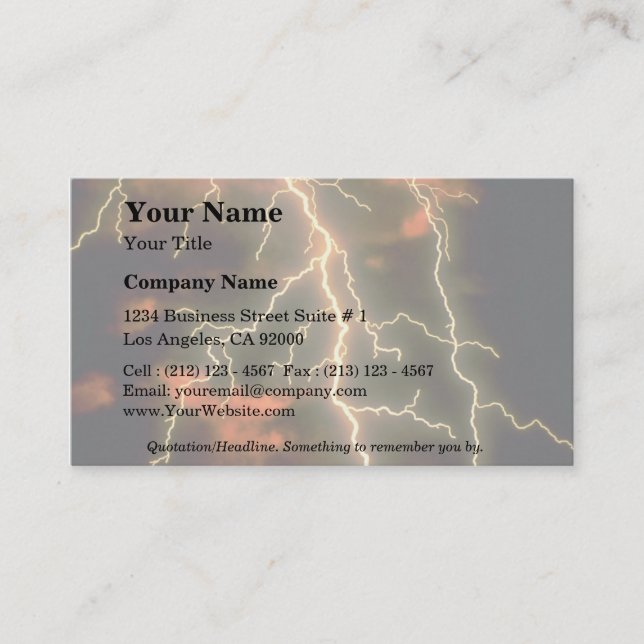 Lightning texture business card (Front)