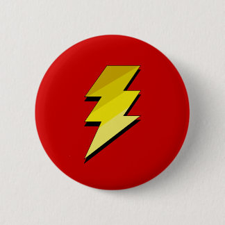 Lightning Thunder Bolt 2 Inch Round Button