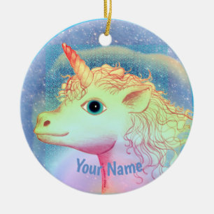 Lightning Unicorn  Ceramic Ornament