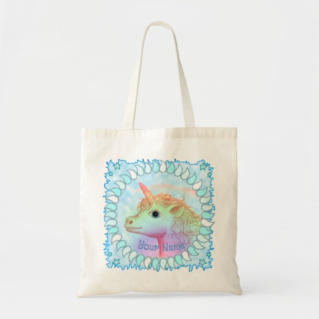 Lightning Unicorn  Tote Bag (Front)