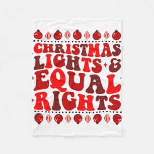 Lights & Equal Rights Feminist Pajama Pro-choi Fleece Blanket
