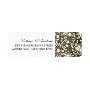lights and flowers cute wedding address labels