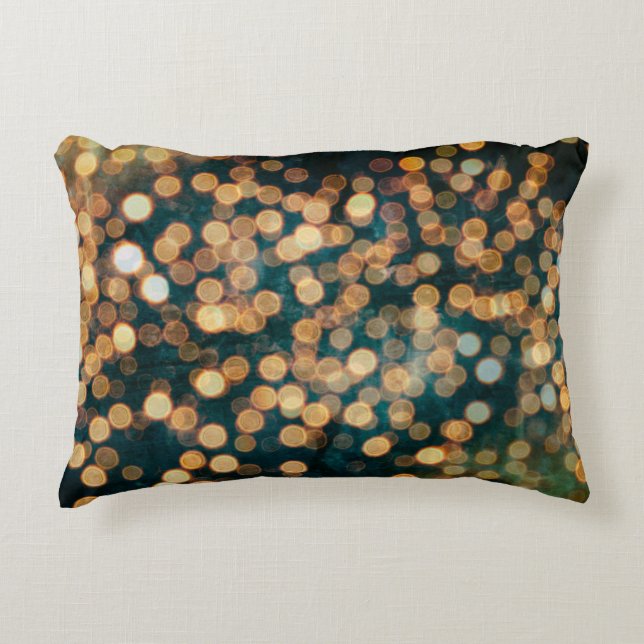 lights backgroundabstract, background, black, blur accent pillow (Front)