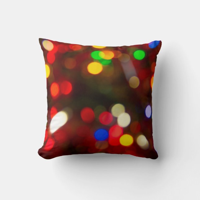 Lights bokeh abstract background defocusabstract,  throw pillow (Front)