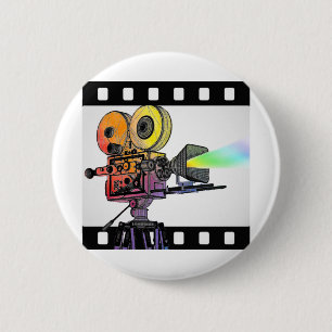 Lights Camera Action! 2 Inch Round Button
