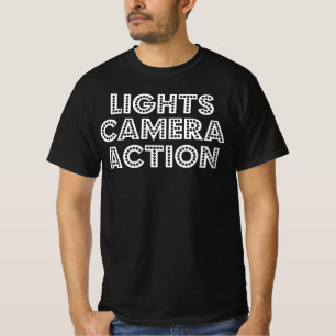 Lights Camera Action Film Crew Director Gift T-Shirt