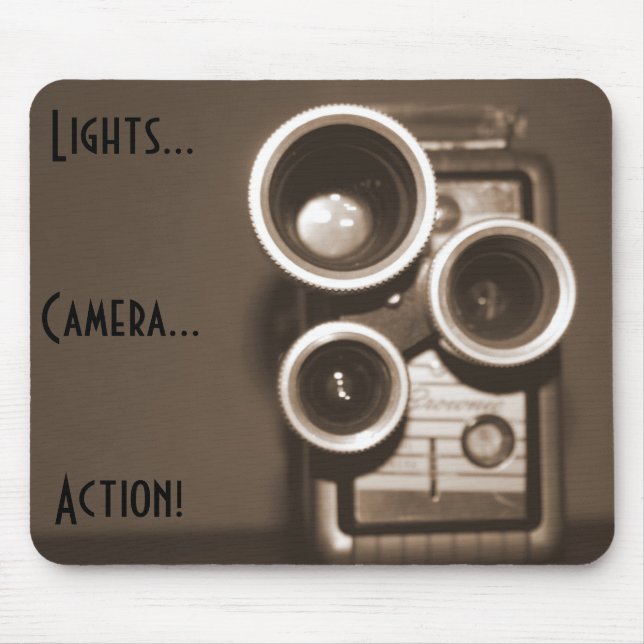 Lights Camera Action Mouse Pad (Front)