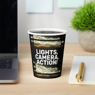 LIGHTS, CAMERA, ACTION! PAPER CUPS