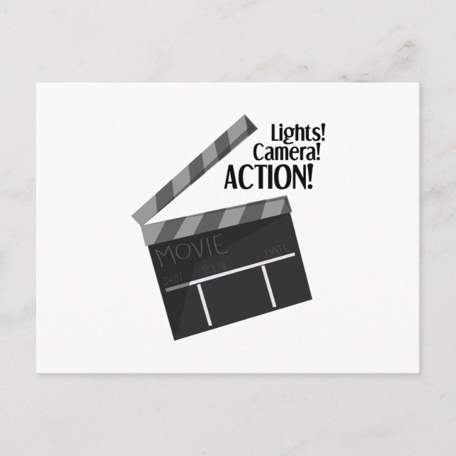 Lights Camera Action Postcard (Front)