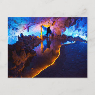 Lights in Reed Flute Cave, China Postcard