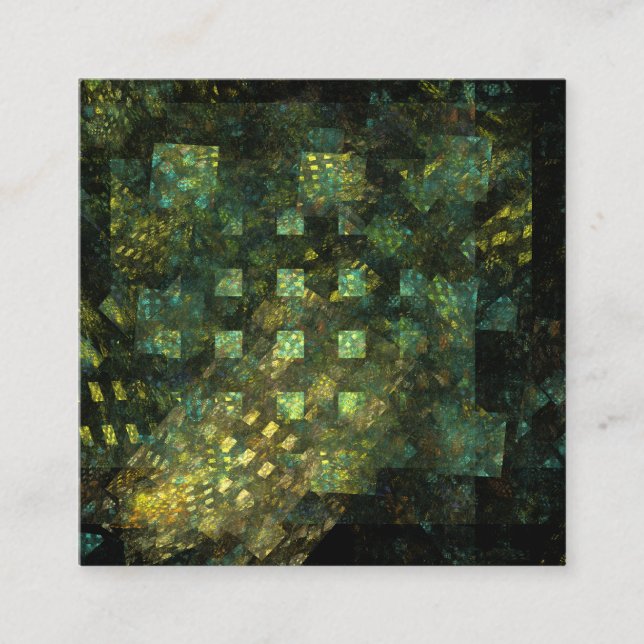Lights in the City Abstract Art Enclosure Card (Front)