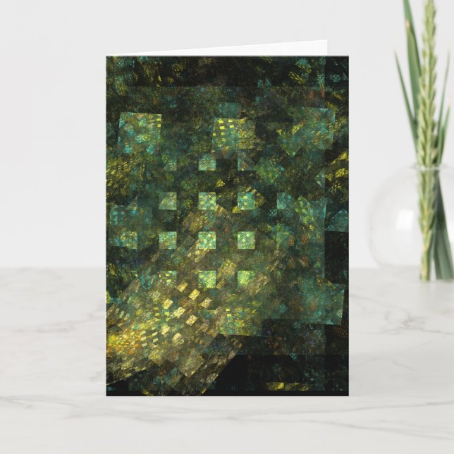 Lights in the City Abstract Art Greeting Card (Front)
