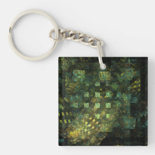 Lights in the City Abstract Art Keychain