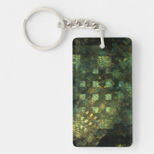 Lights in the City Abstract Art Keychain