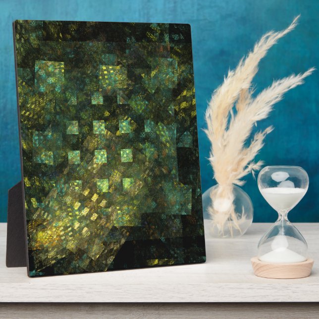 Lights in the City Abstract Art Plaque (Side)