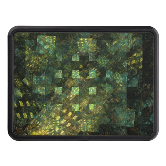 Lights in the City Abstract Art Trailer Hitch Cover (Front)