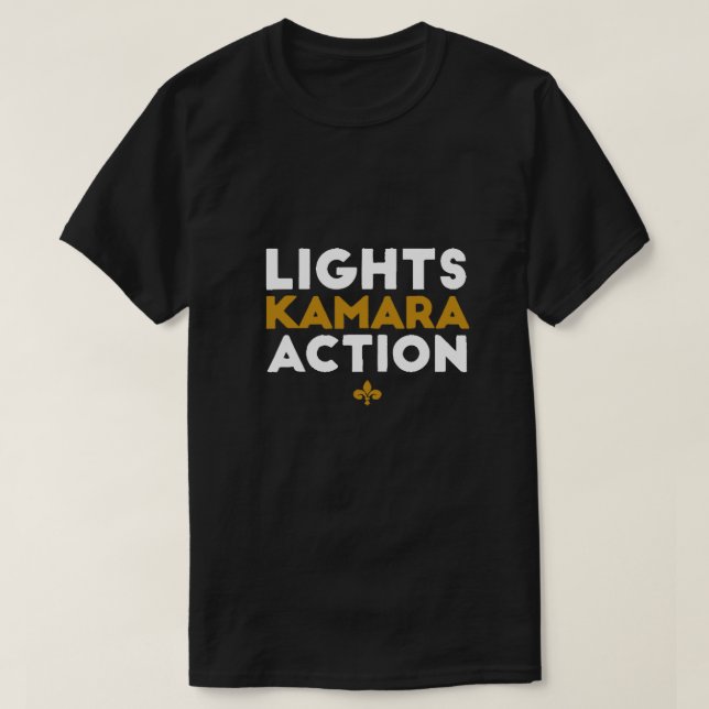 Lights Kamara Action Funny Football New Orleans T-Shirt (Design Front)