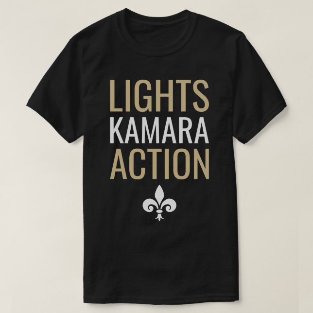 Lights Kamara Action Funny Football New Orleans T-Shirt (Design Front)