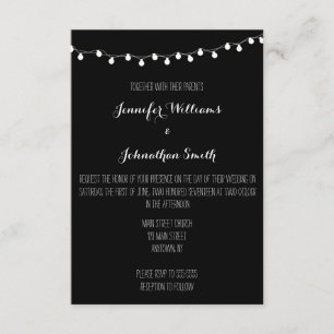 Lights Modern Wedding Invitations