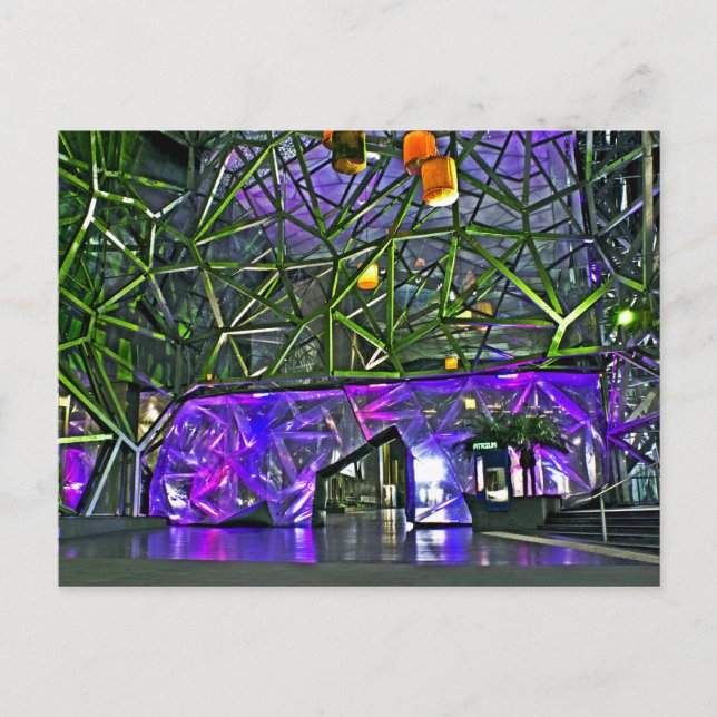 Lights of Federation Square Postcard (Front)