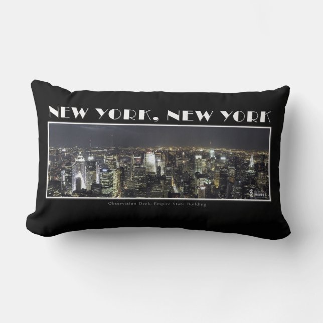 Lights of New York City Pillow (Front)