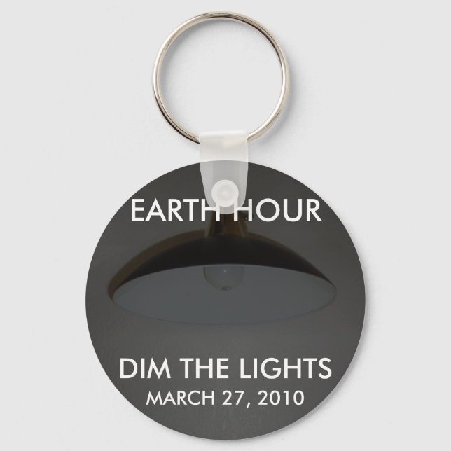 Lights On / Off - Dim the Lights for Earth Hour Keychain (Front)