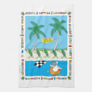 Lights Out For Turtles Kitchen Towel