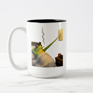 Lights Out, Still Awake Two-Tone Coffee Mug