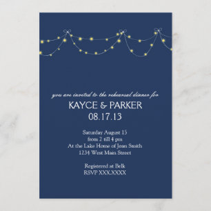 Lights Rehearsal Dinner Invitation