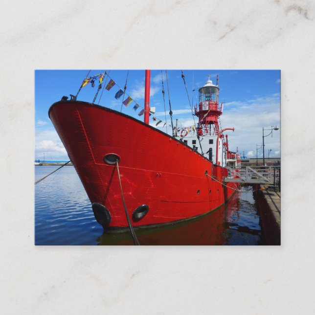 Lightship, Cardiff Bay, Cardiff. Business Card (Front)