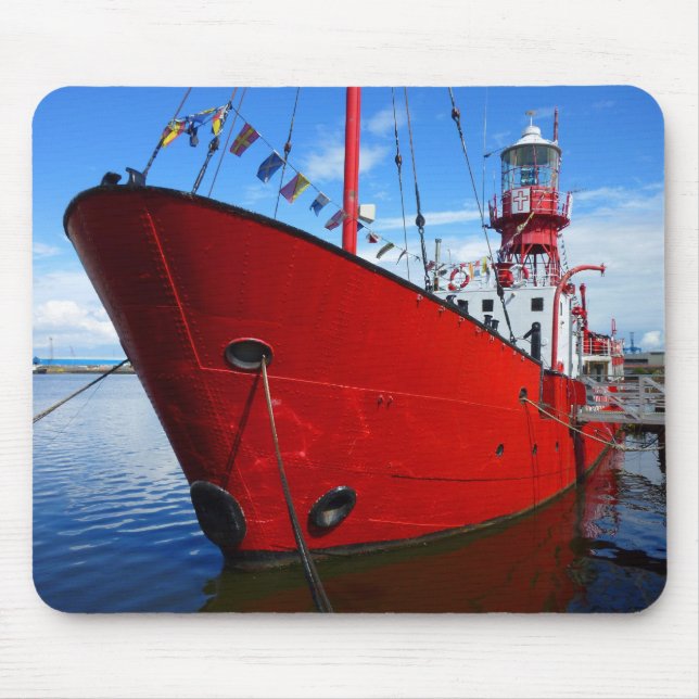 Lightship, Cardiff Bay, Cardiff, Wales Mouse Pad (Front)
