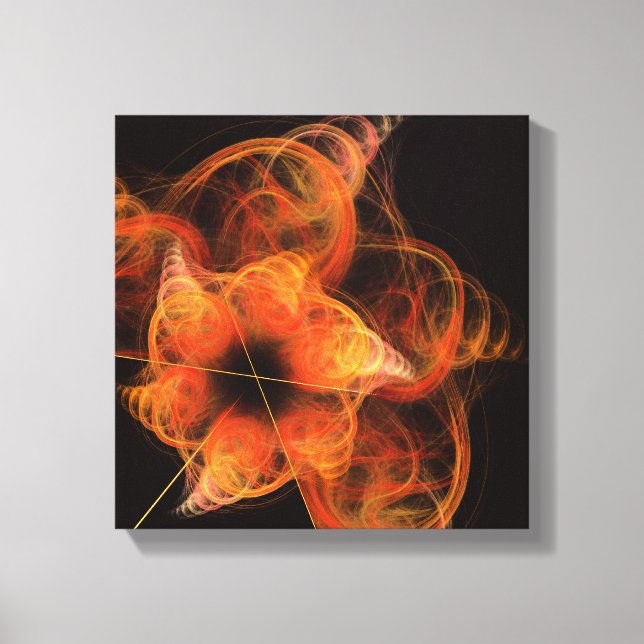 Lightworks Abstract Art Black and White Canvas Print (Front)