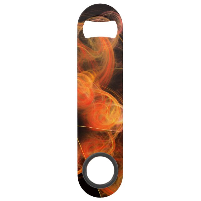 Lightworks Abstract Art Fractal of Fiery Energy Bar Key (Front)