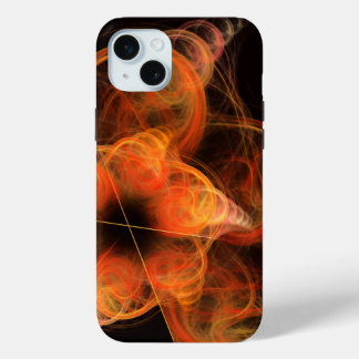 Lightworks Abstract Art Fractal of Fiery Energy iPhone 15 Mini Case