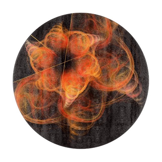Lightworks Abstract Art Fractal of Fiery Energy Cutting Board (Front)