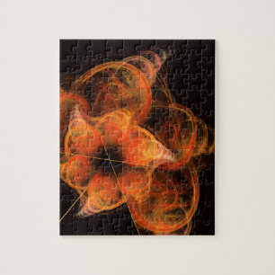 Lightworks Abstract Art Fractal of Fiery Energy Jigsaw Puzzle