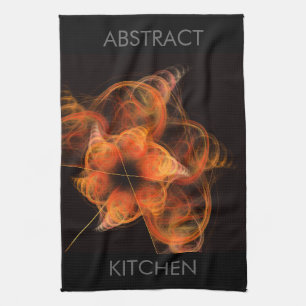 Lightworks Abstract Art Fractal of Fiery Energy Kitchen Towel