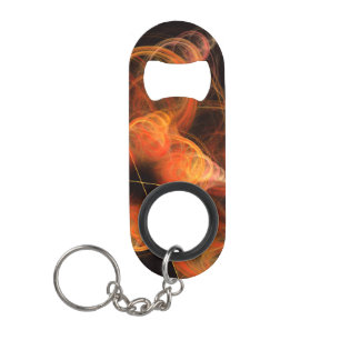 Lightworks Abstract Art Fractal of Fiery Energy Mini Bottle Opener